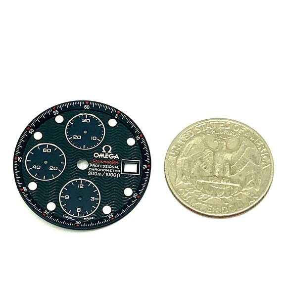 Omega Seamaster 300 Men's Watch Replacement Dial Blue 1164 Chronograph 30.5mm - Picture 5 of 5